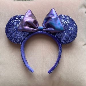 Disney Parks Purple Sequins Bow Minnie Ears